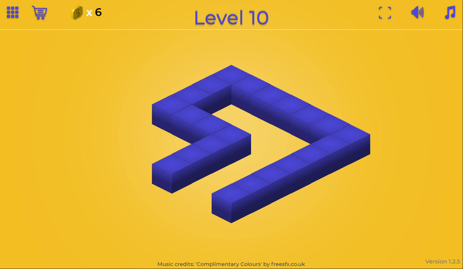 3D Cubes Game Next Level Screenshot.