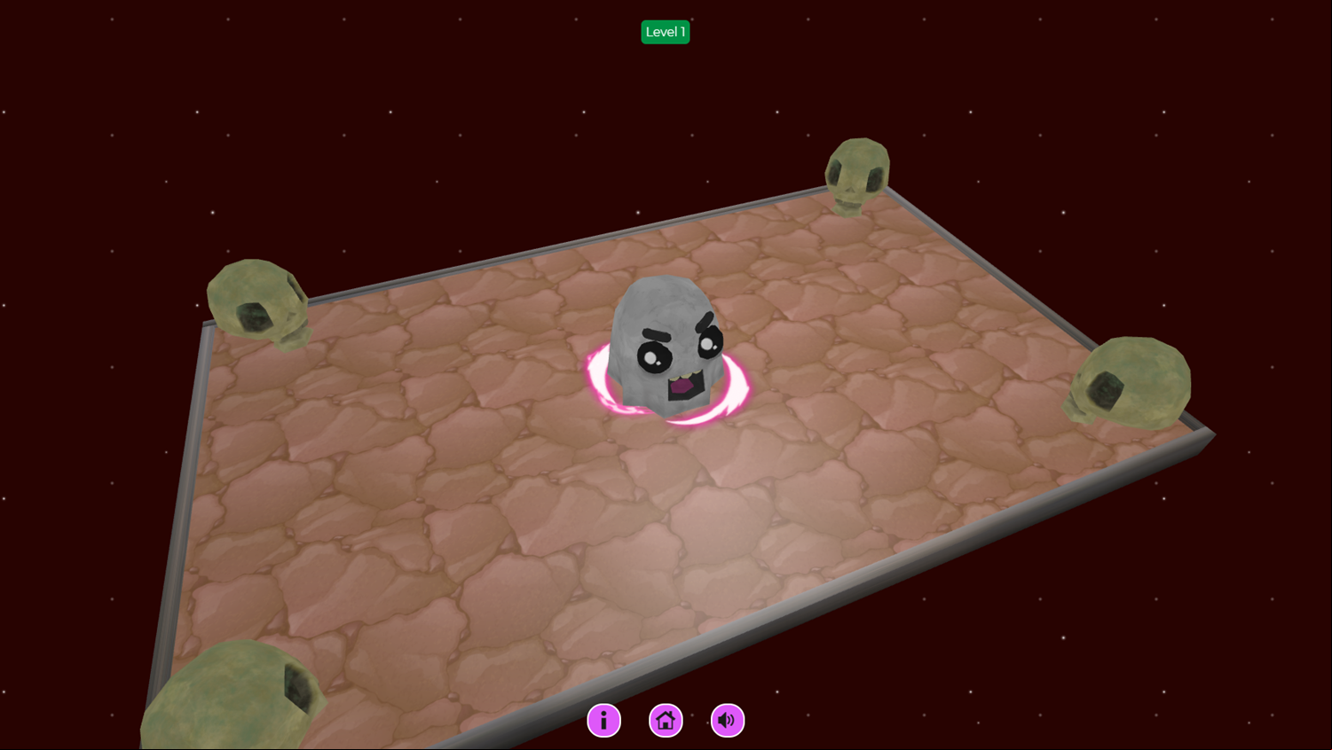3D Monster Box Game Level Start Screenshot.