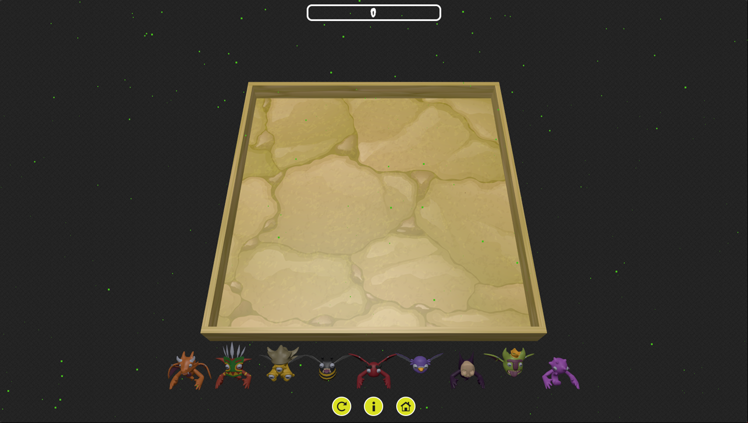 3D Monster Visual Memory Game Start Screenshot.