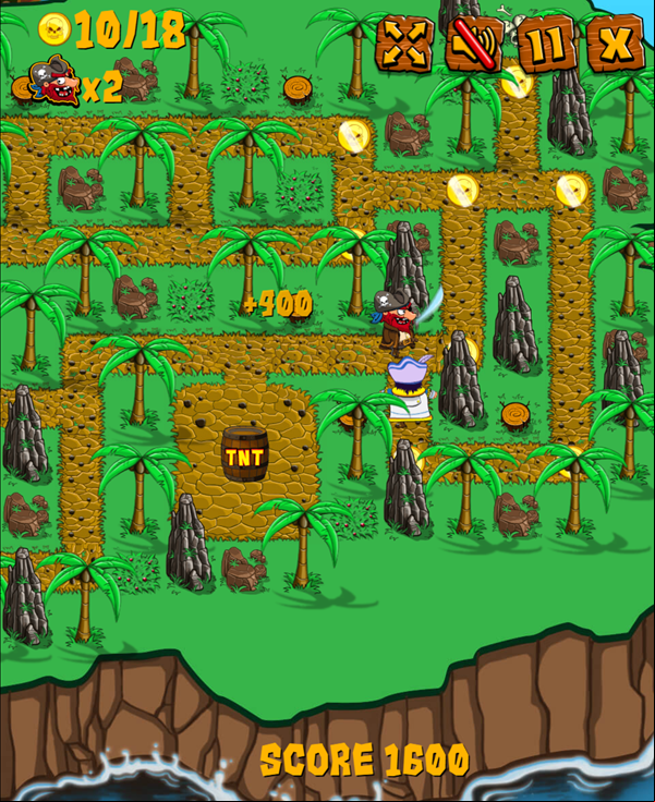 Ahoy Pirate's Adventure Game Screenshot.