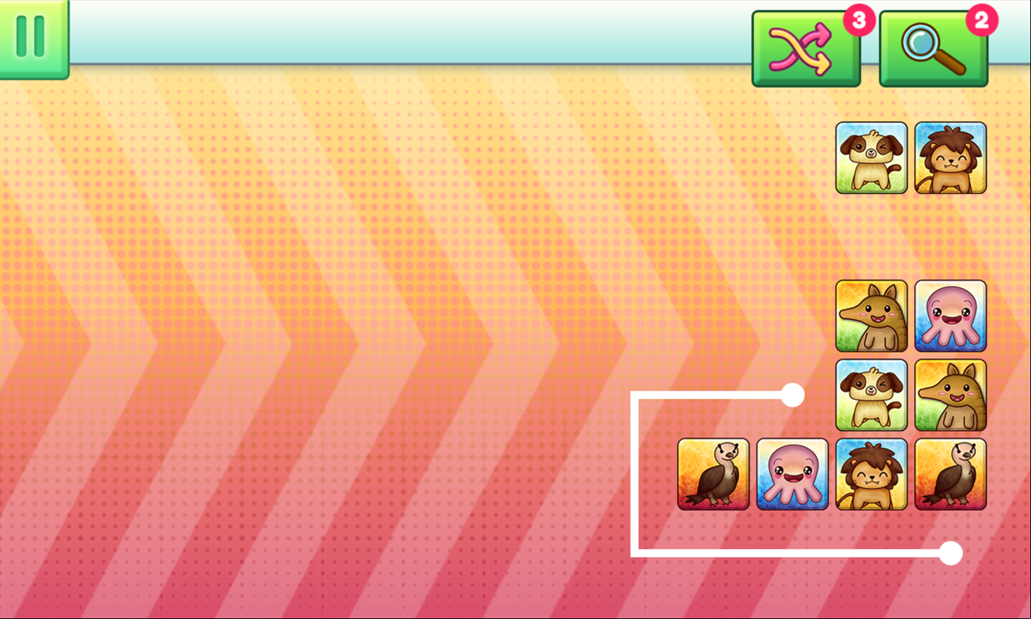 Animal Connection Mahjong Match 2 turns match Screenshot.