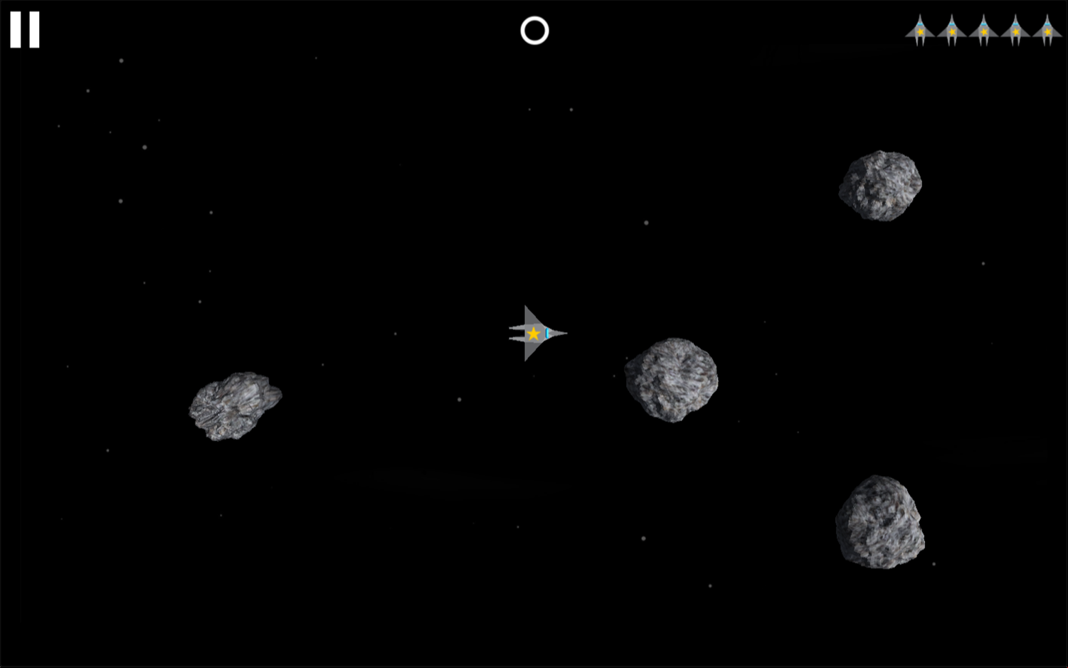 Astro Blast Game Start Screenshot.