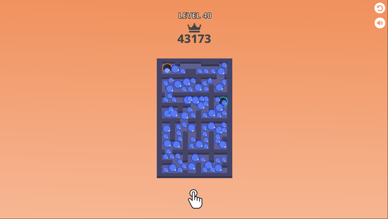 Balloon Maze Game Level 40 Screenshot.