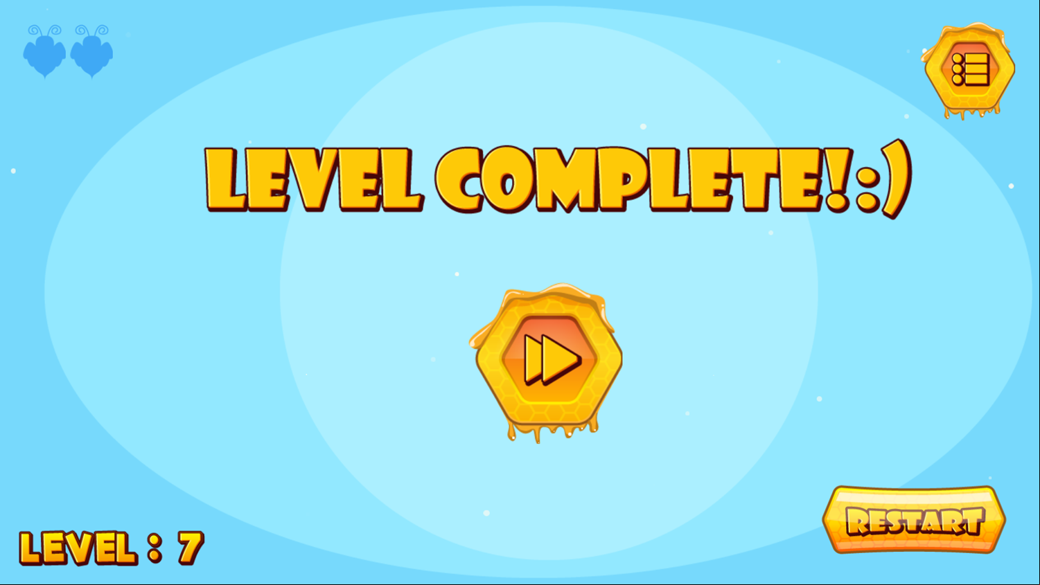 Beepio Game Level Complete Screenshot.