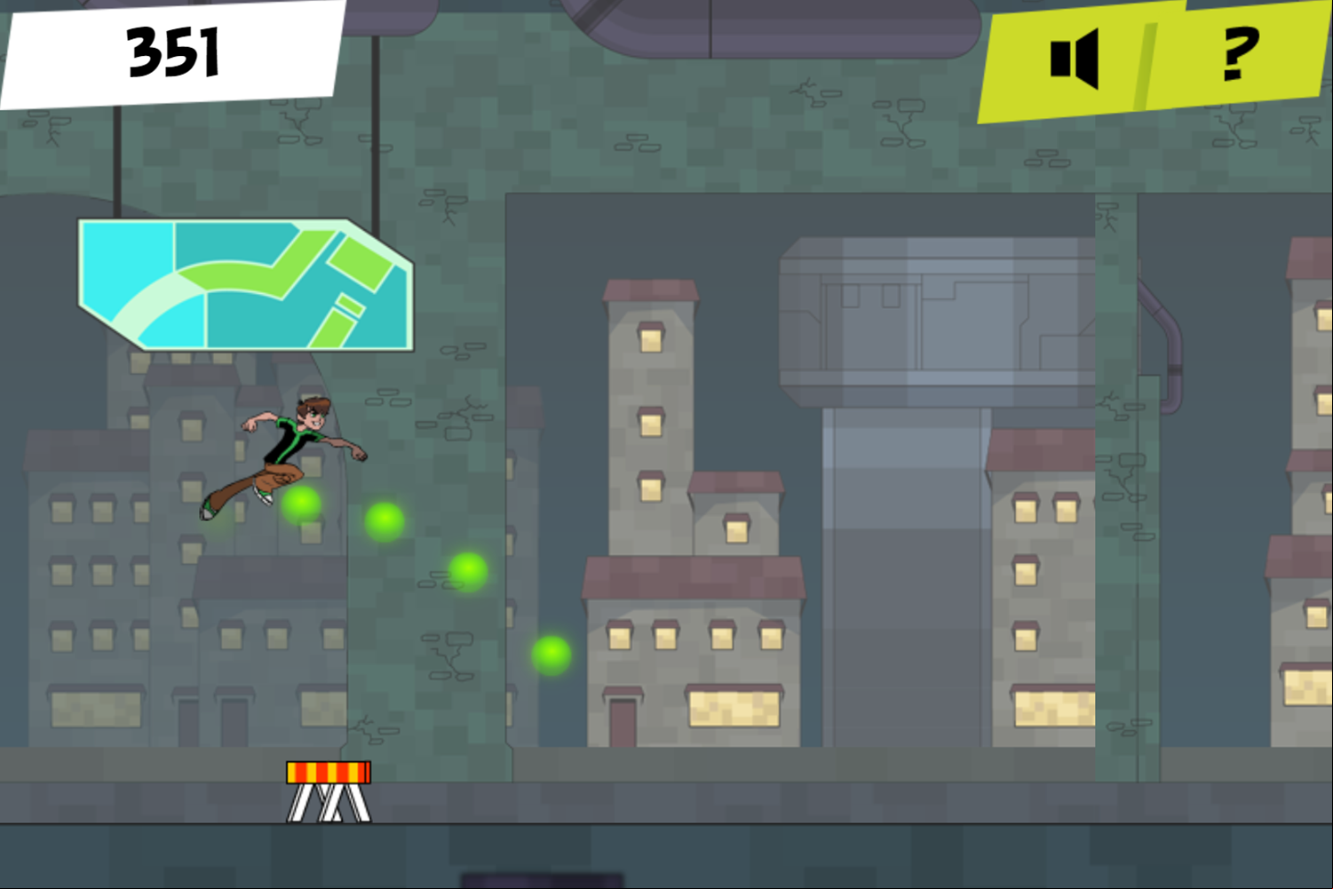 Ben 10 Undertown Runner Game Screenshot.