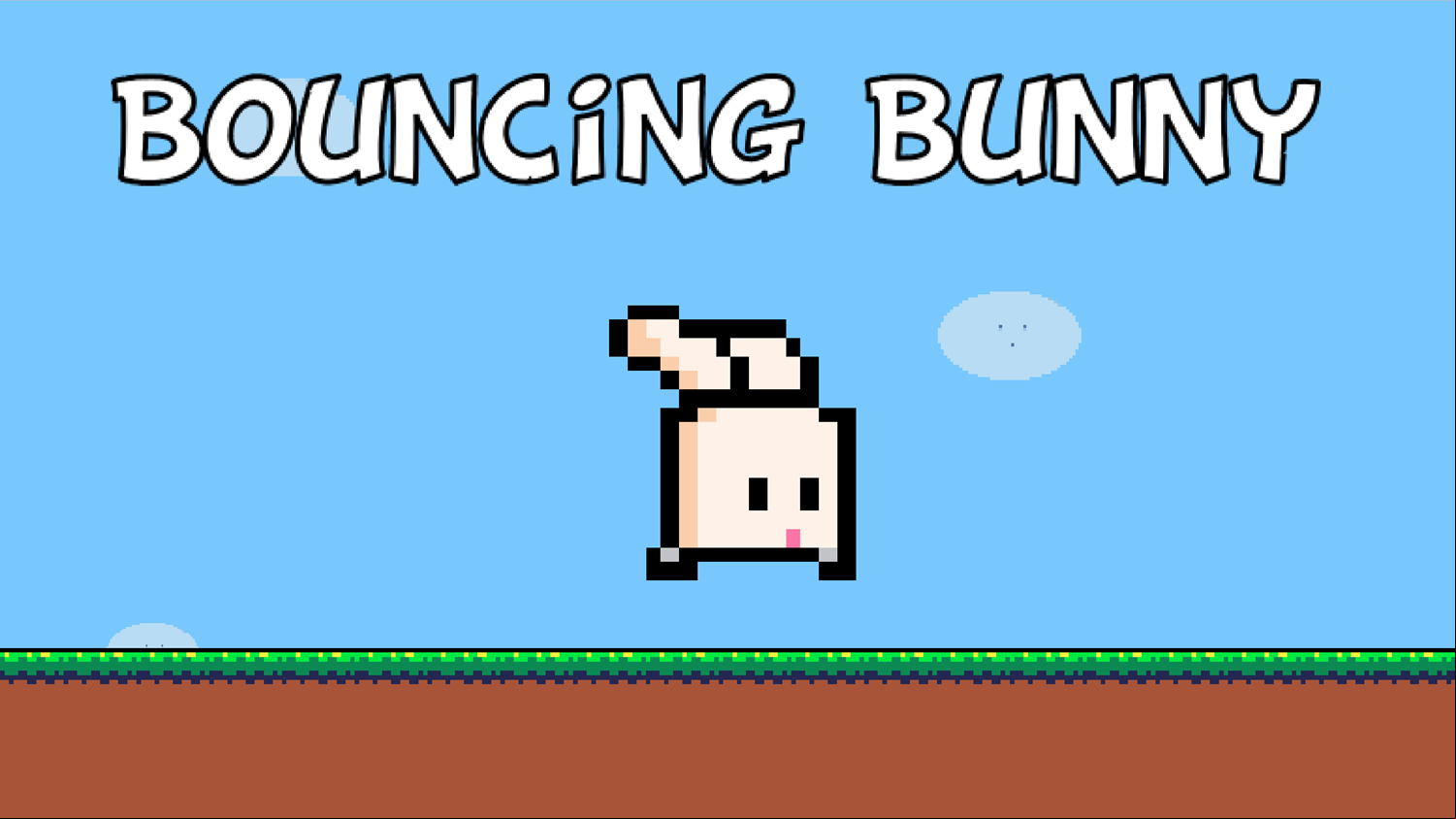 Bouncing Bunny Game Welcome Screen Screenshot.
