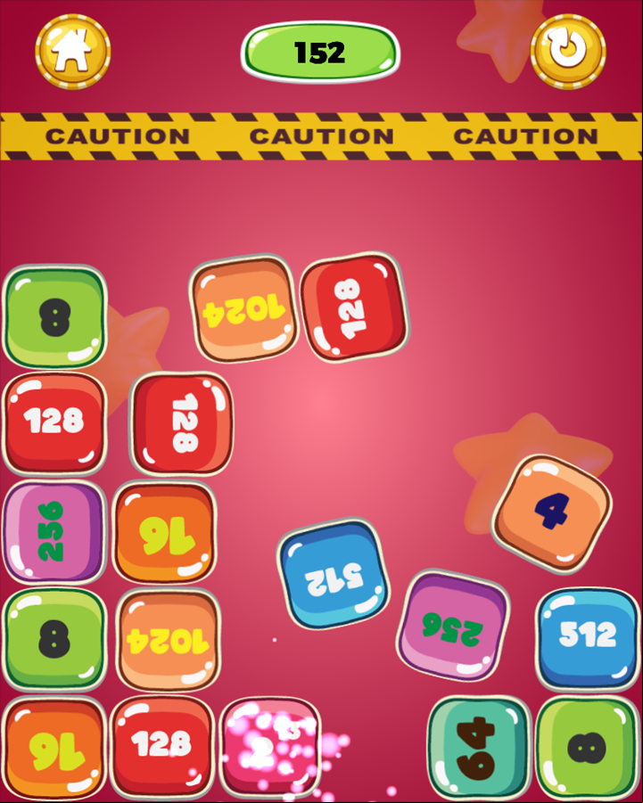 Cell 2048 Game Progress Screenshot.