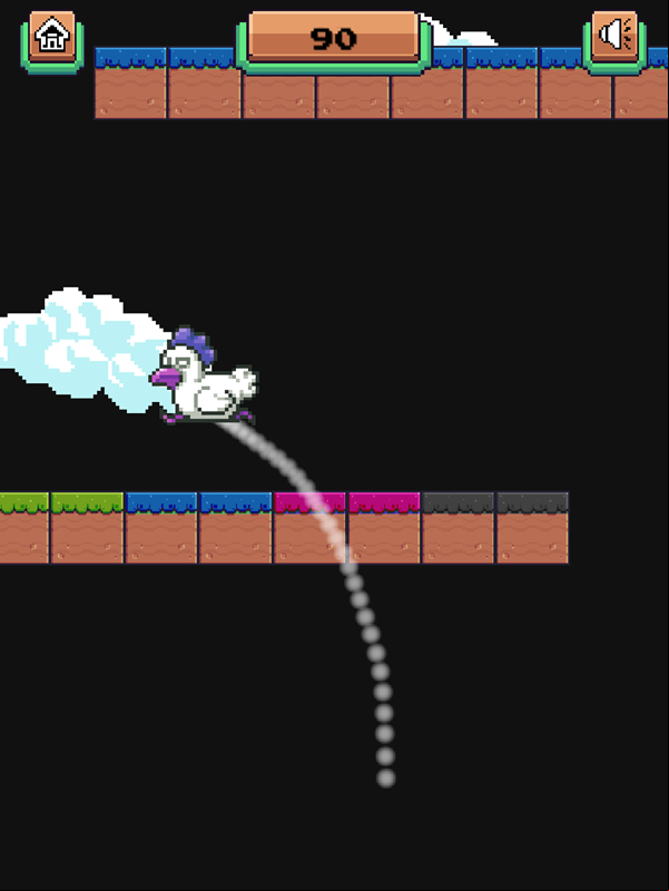 Chicken Jump Game Play Screenshot.