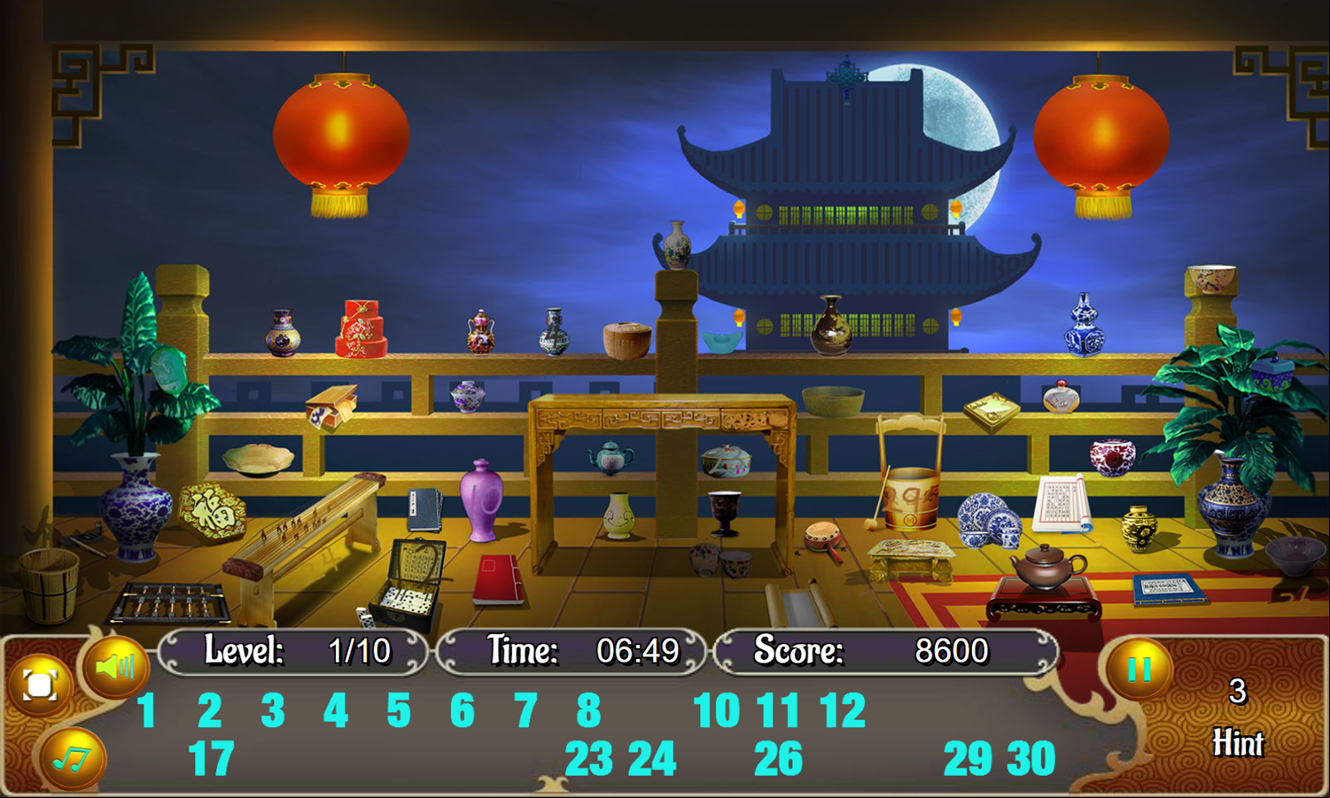 China Temple Game Stage 2 Play Screenshot.