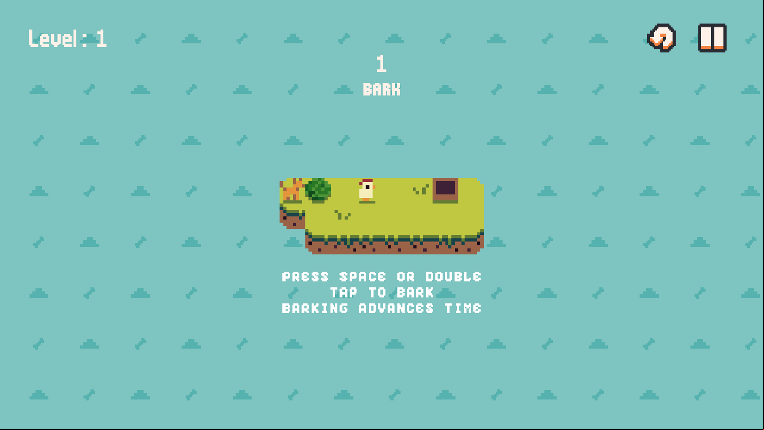 Chook Lockdown Game Bark Instructions Screen Screenshot.