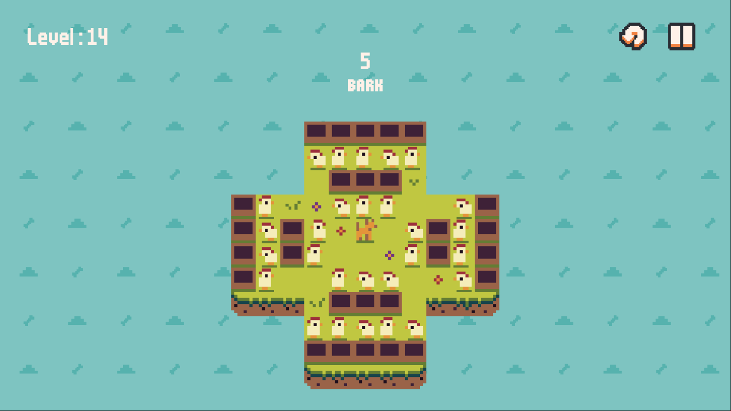 Chook Lockdown Game Level With Many Chickens Screenshot.