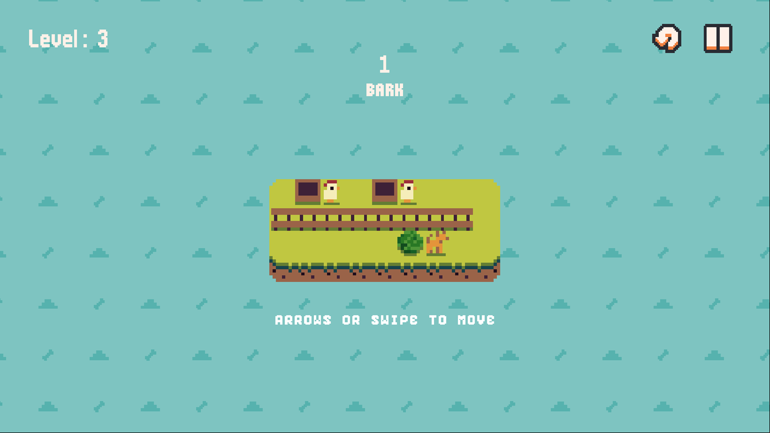 Chook Lockdown Game Moving Instructions Screen Screenshot.