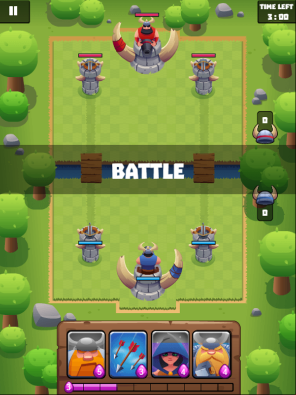 Clash of Vikings Game Start Screenshot.