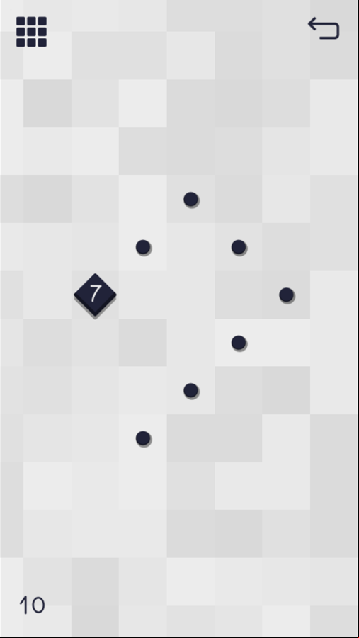 Collect Them All Game Level With Diagonal Dots Screenshot.