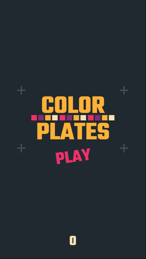Color Plates Game Welcome Screen Screenshot.