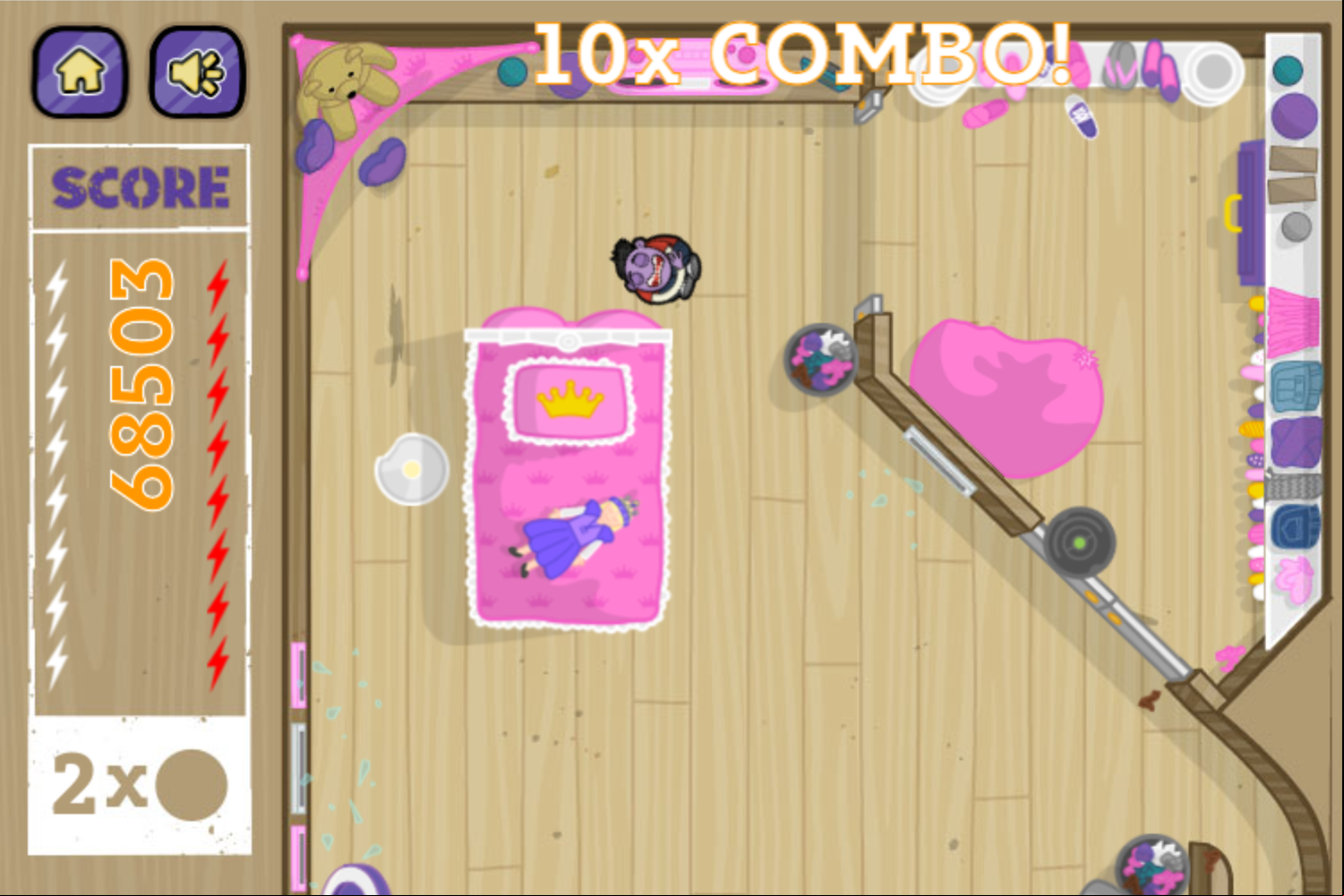 Crash and Bernstein Crash and Bernball Game Jasmine's Room Top Screenshot.