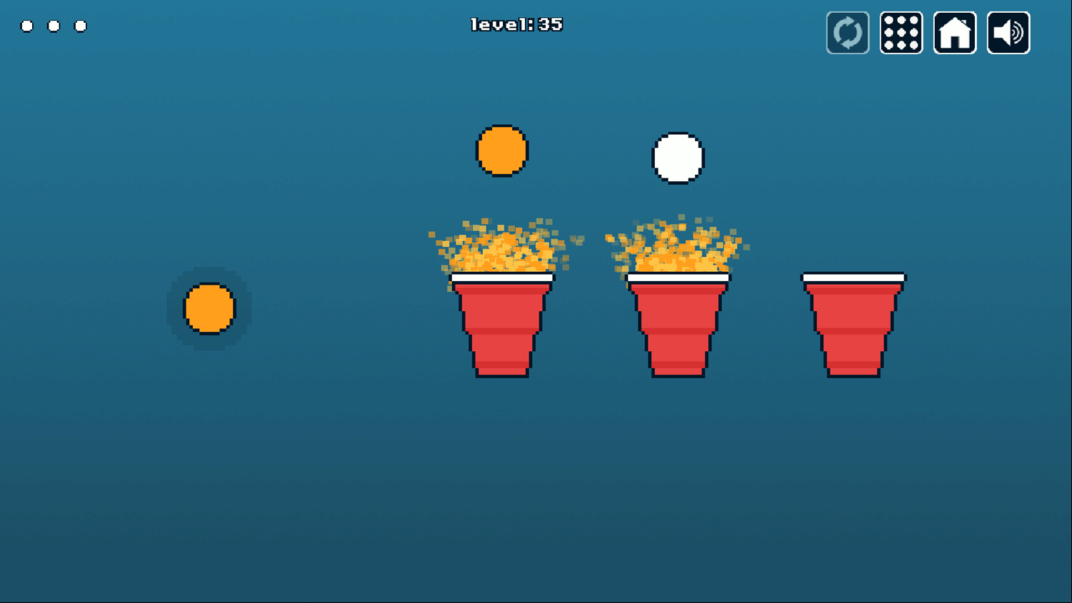 Cup and Ball Challenge Game Level Challenge Screenshot.