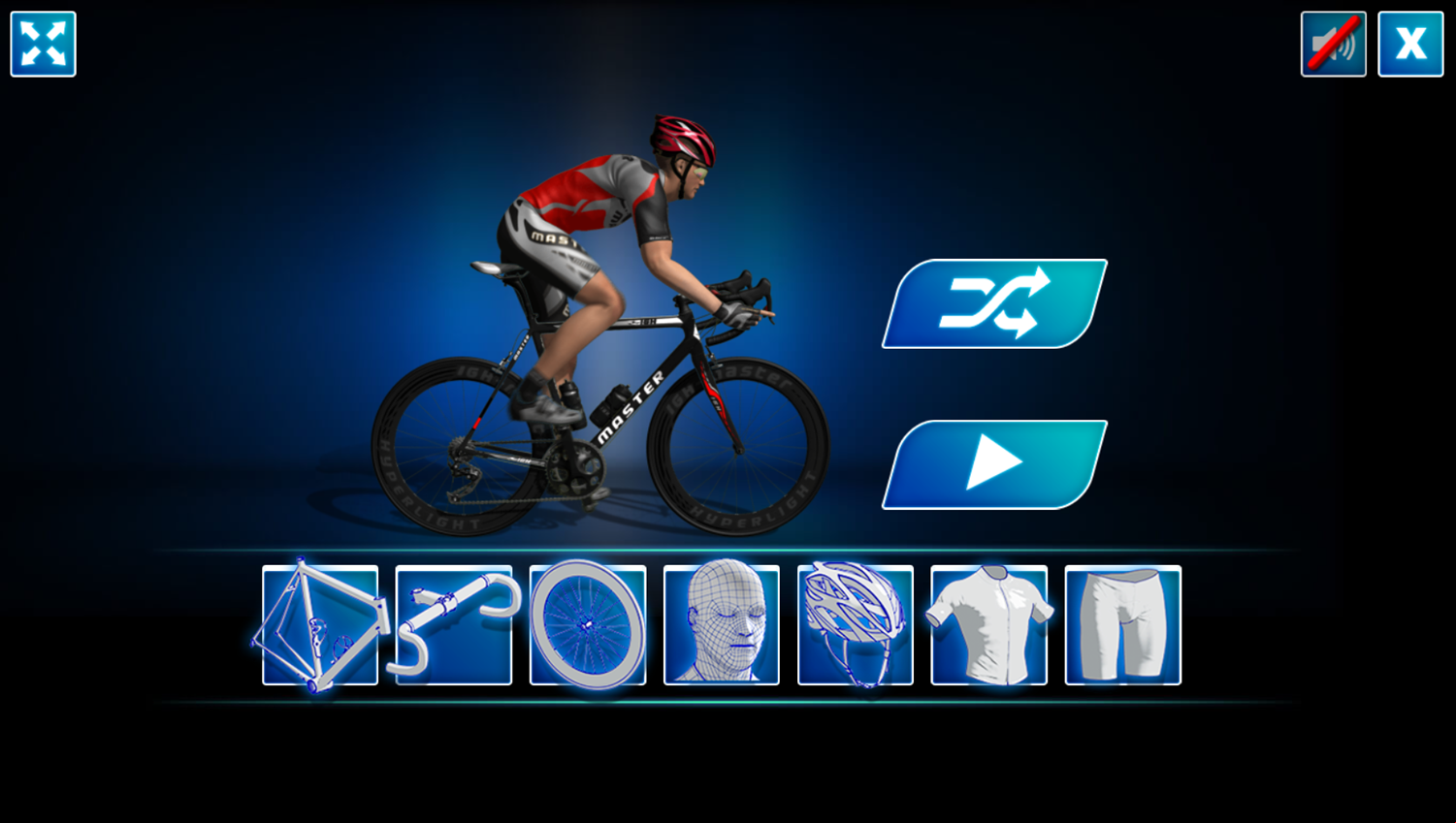 Cycle Sprint Game Change Setting Screenshot.