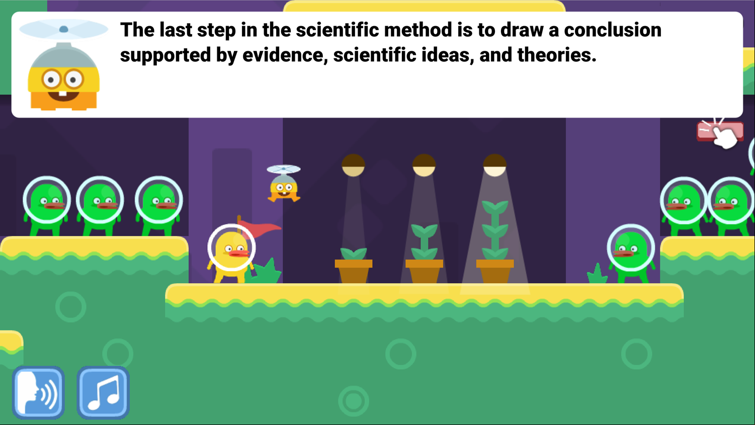 DocDuck Scientific Method Game Draw a Conclusion Screenshot.
