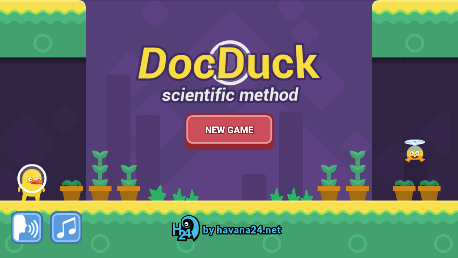 DocDuck Scientific Method Game Welcome Screen Screenshot.