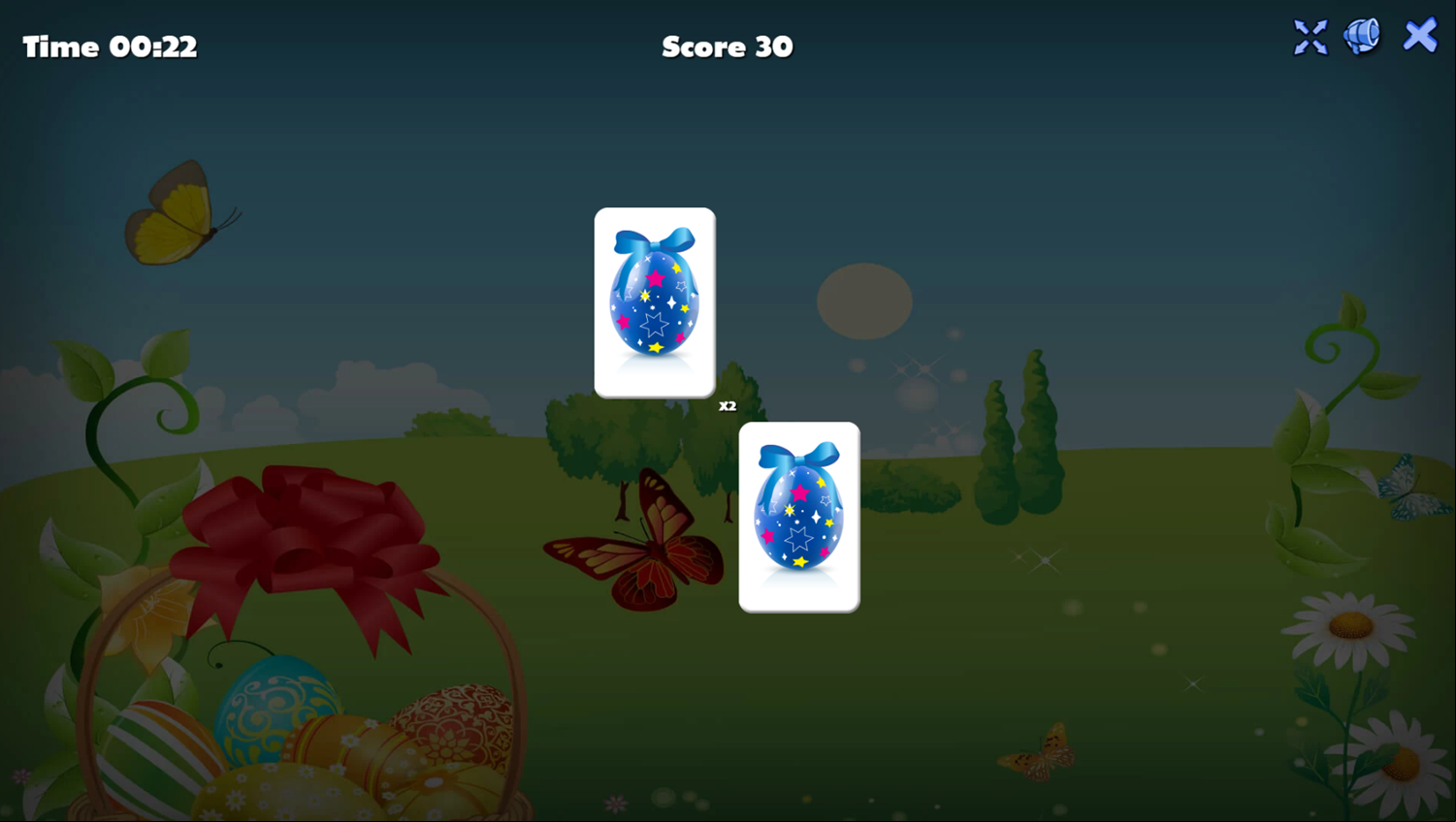 Easter Memory Game Level Play Screenshot.