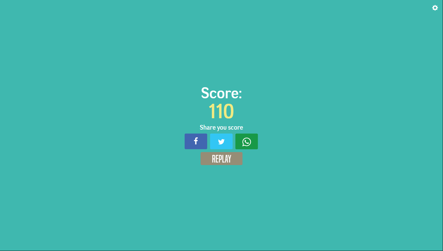 Faster or Slower Game Score Screenshot.