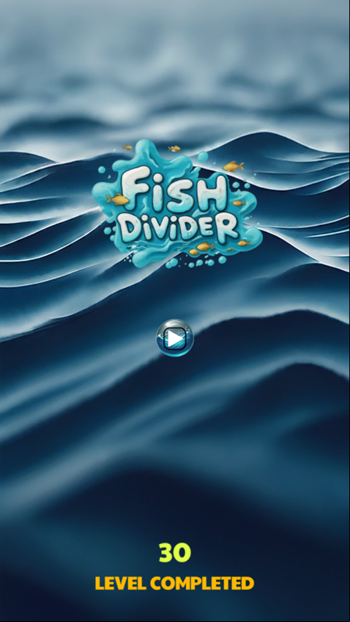 Fish Divider Game Welcome Screen Screenshot.