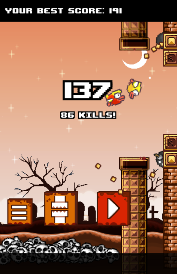 Flapping Crush Game Score Screenshot.