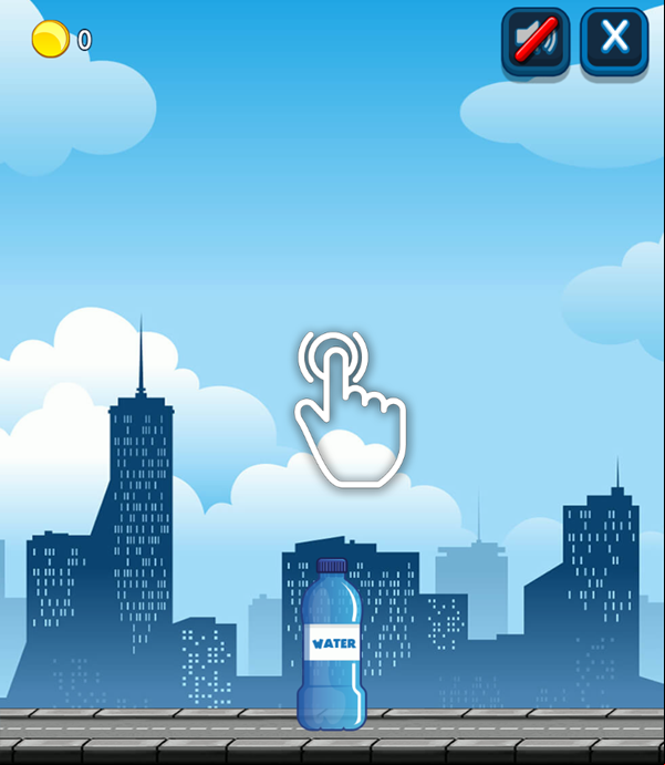 Flip the Bottle Game Start Screenshot.