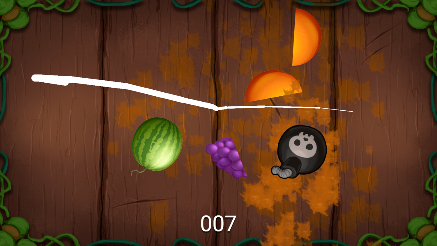 Fruit Slicing Game Play Screenshot.
