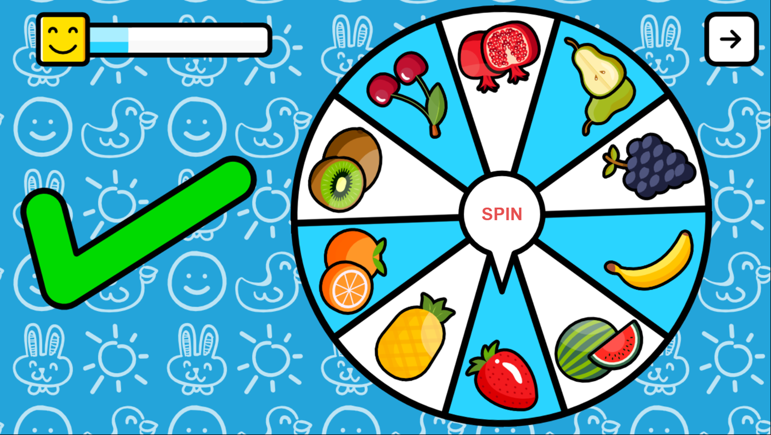 Fruit Wheel Game Play Screenshot.
