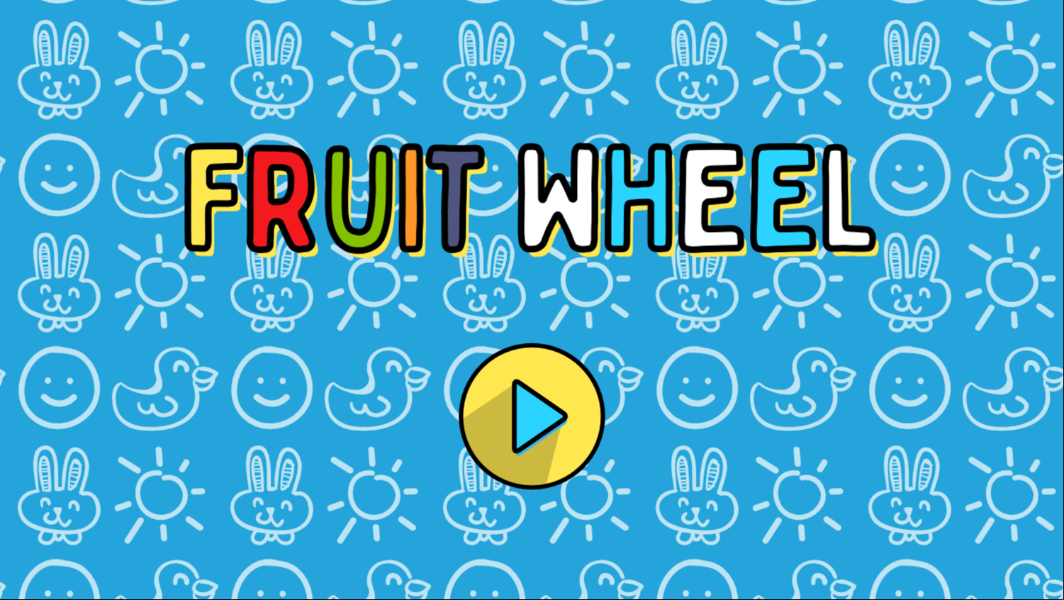 Fruit Wheel Game Welcome Screen Screenshot.