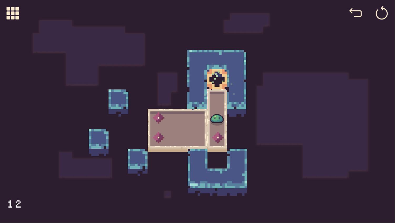 Glutek Game Level With Stars Lit Screenshot.