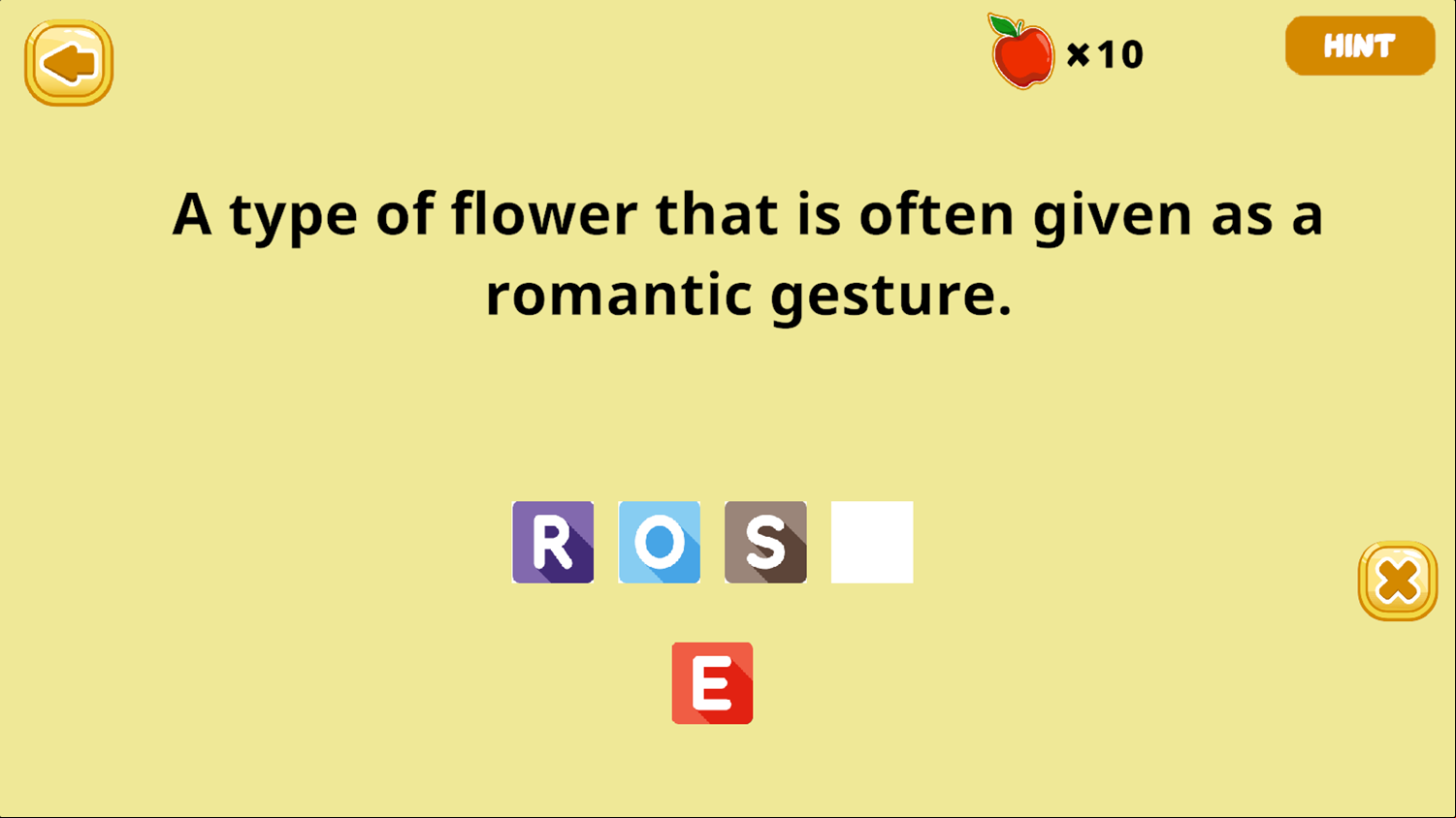 Guess Word Online Game Answer Screenshot.