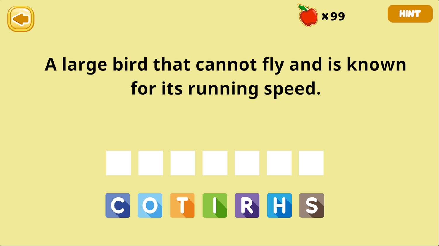 Guess Word Online Game Level Challenge Screenshot.