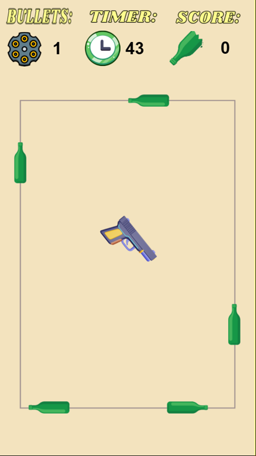 Gun Bullets Game Start Screenshot.