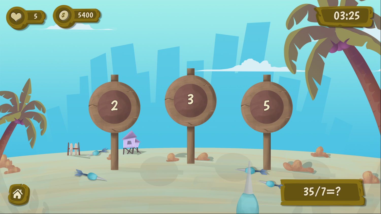 Hit The Dart Game Next Question Screenshot.