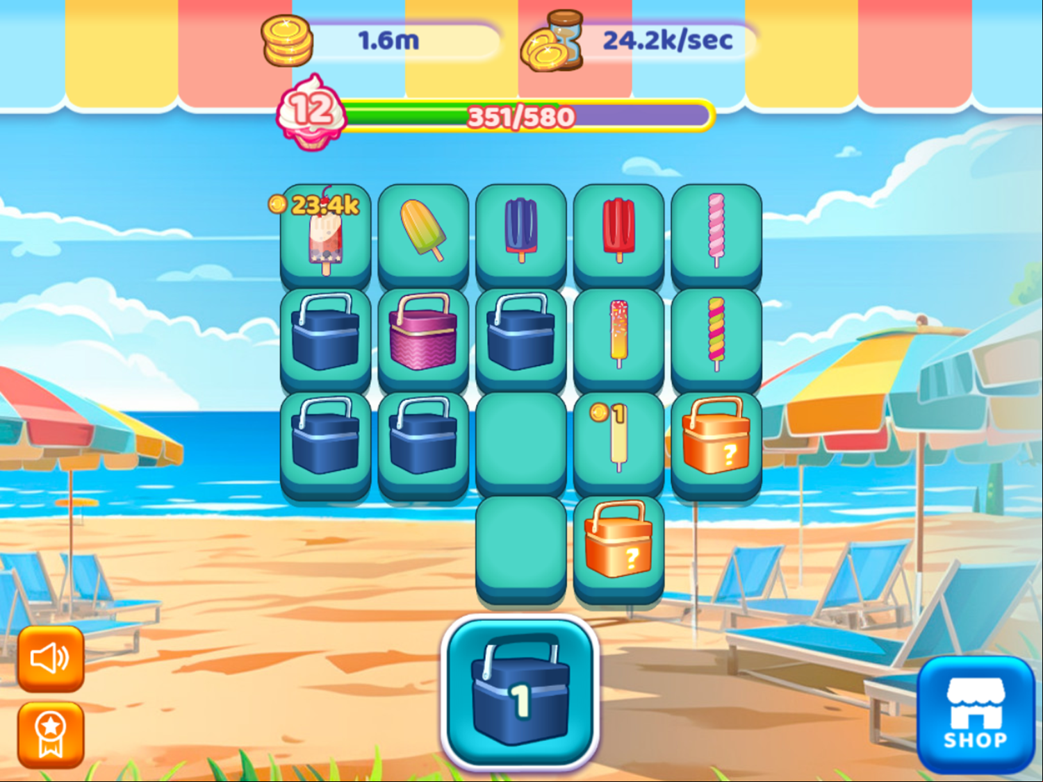 Ice Cream Merge Gameplay Screenshot.