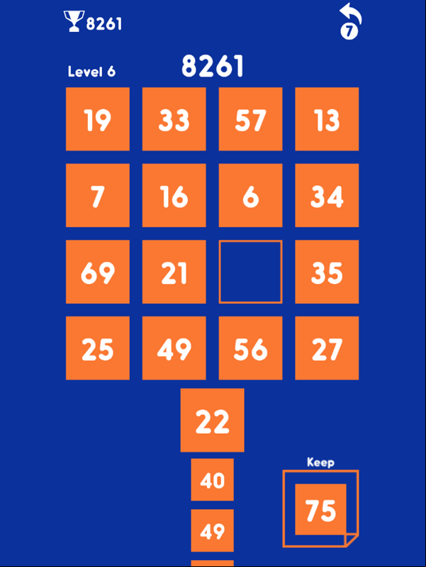 Just Divide 4x4 Game Screenshot.