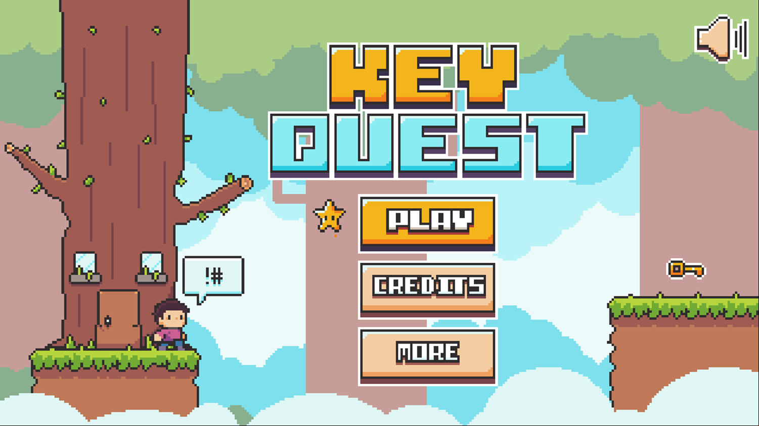 Key Quest Game Welcome Screen Screenshot.