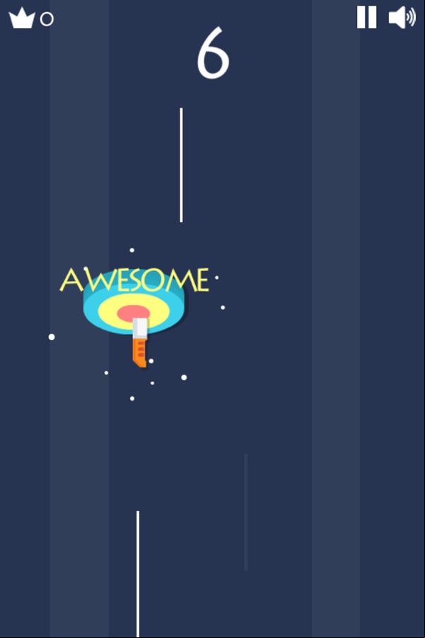 Knife Shooter Game Play Screenshot.