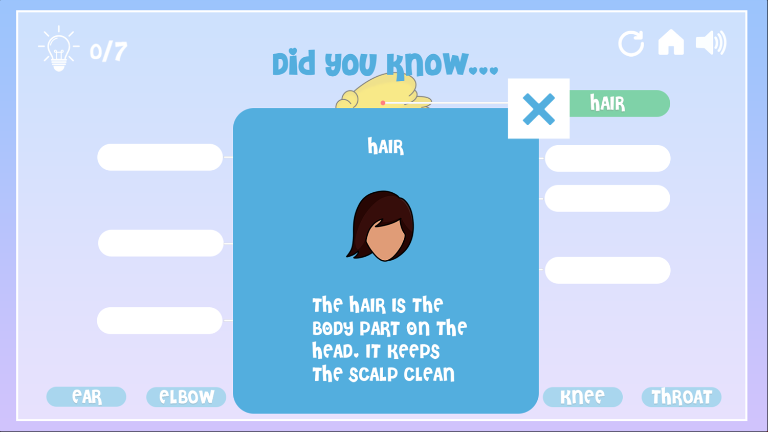 Learning The Body Game Hair FYI Screenshot.