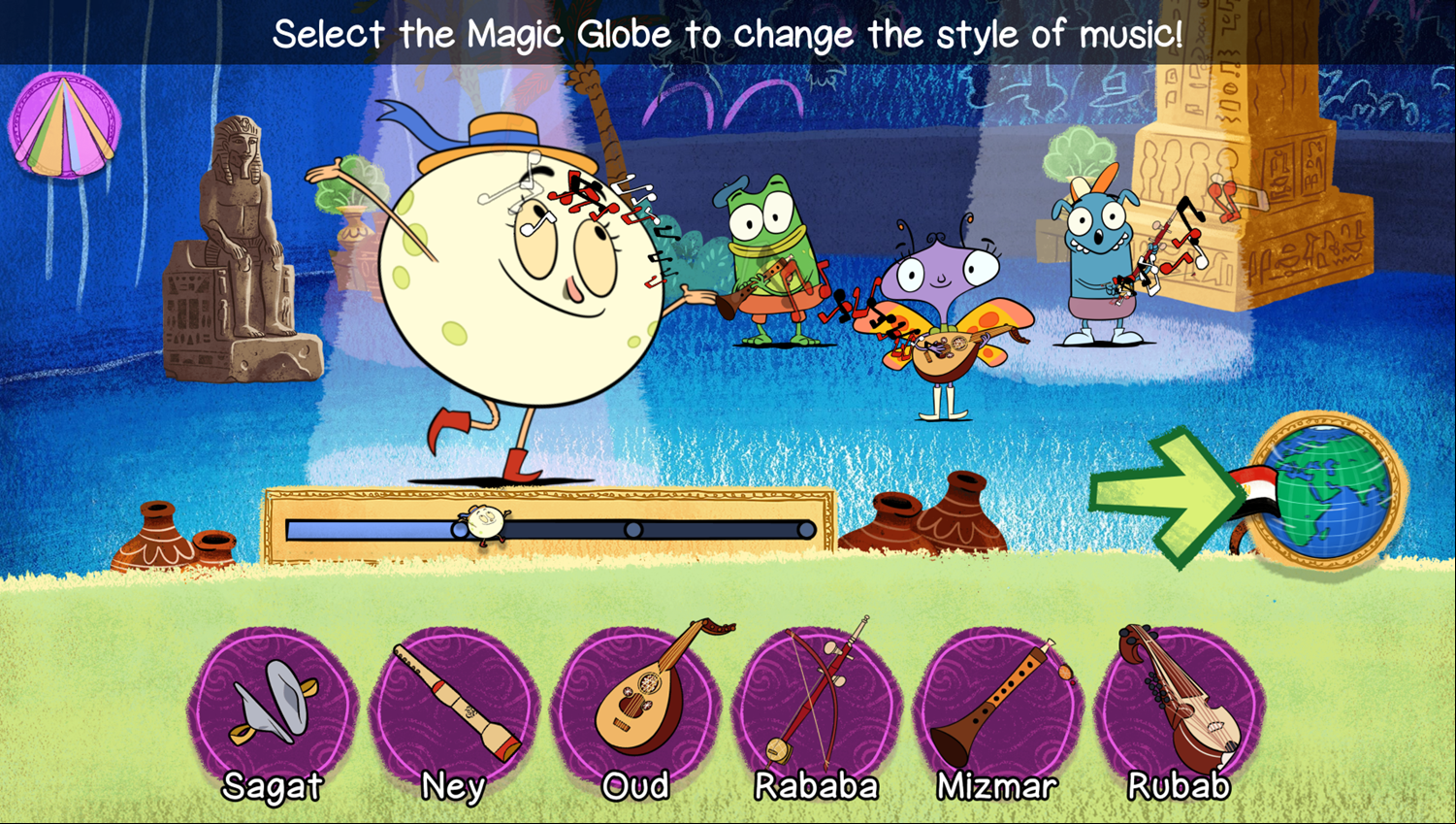 Let's Go Luna Carmen's World Orchestra Select World Magic Screenshot.