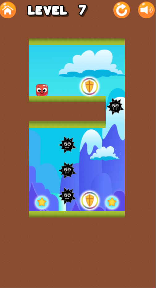 Lupi Square Game Level With Shields Screenshot.