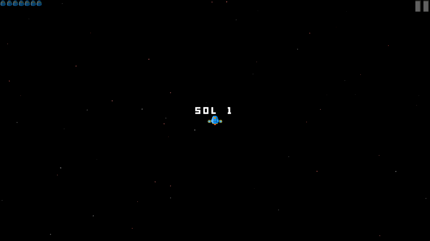 Mars Warfare Game Start Screenshot.