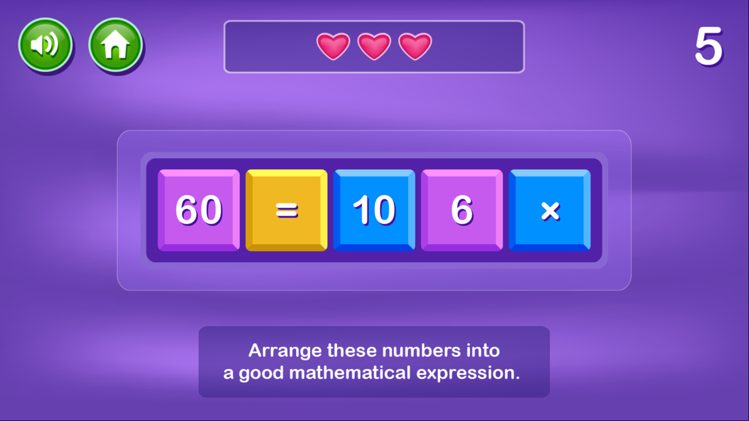 Math Puzzle Game Next Question Screenshot.