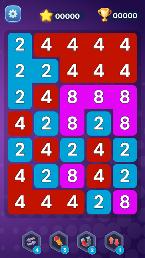Merge Number 2048 Game Start Screenshot.
