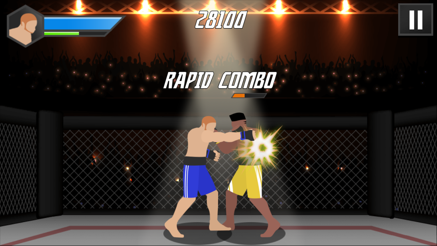 MMA Motivational Fighter Game Rapid Combo Screenshot.