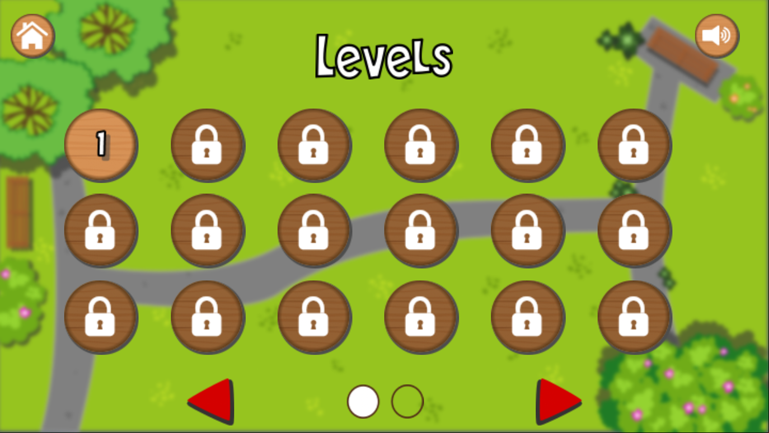 Molly The Cat Game Level Select Screenshot.