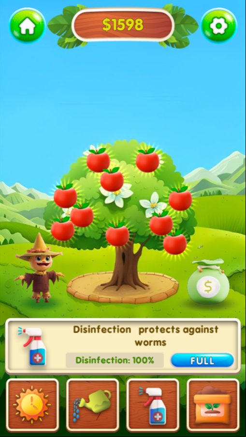 Money Tree Apple Game Disinfection Full Screenshot.